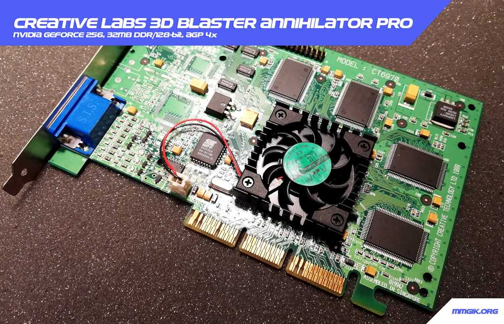 Creative Labs 3D Blaster Annihilator Pro - NVIDIA GEFORCE 256, 32MB DDR/128-bit, AGP 4x